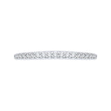 Round Diamond Wedding Band in 14K White Gold