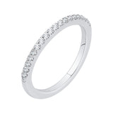 Round Diamond Wedding Band in 14K White Gold