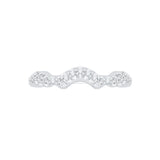 Round Diamond Wedding Band in 14K White Gold