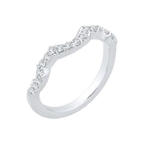 Round Diamond Wedding Band in 14K White Gold