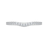 Round Diamond Half-Eternity Wedding Band in 14K White Gold