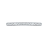 Round Diamond Half-Eternity Wedding Band in 14K White Gold