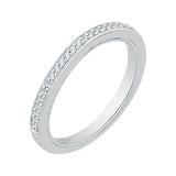 Round Diamond Half-Eternity Wedding Band in 14K White Gold