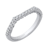 Round Diamond Half-Eternity Wedding Band in 14K White Gold