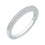 Round Diamond Half-Eternity Wedding Band in 14K White Gold