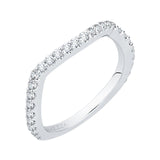 Round Diamond Wedding Band in 14K White Gold