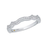 Round Diamond Wedding band in 14K White Gold