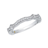Round Diamond Wedding band in 14K White Gold
