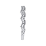 Round Diamond Wedding band in 14K White Gold