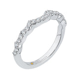 Round Diamond Half-Eternity Wedding Band in 14K White Gold