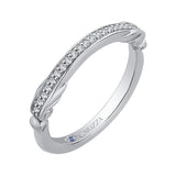 Round Diamond Wedding Band in 14K White Gold