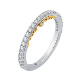 Diamond Wedding Band in 14K Two Tone Gold