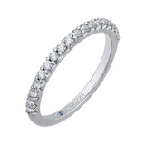 Round Diamond Wedding Band in 14K White Gold
