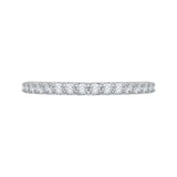 Round Diamond Wedding Band in 14K White Gold