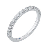 Round Diamond Wedding Band in 14K White Gold