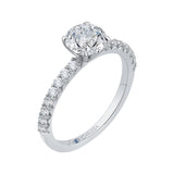 Round Diamond Engagement Ring in 14K White Gold (Semi-Mount)