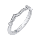 Round Diamond Wedding Band in 14K White Gold
