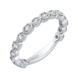 Round Diamond Wedding Band in 14K White Gold