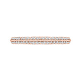 Round Diamond Half-Eternity Wedding Band in 14K Rose Gold