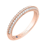Round Diamond Half-Eternity Wedding Band in 14K Rose Gold