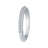 Round Diamond Wedding Band in 14K White Gold
