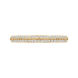 Round Diamond Half-Eternity Wedding Band in 14K Yellow Gold
