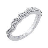 Round Diamond Wedding Band in 14K White Gold