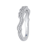 Round Diamond Wedding Band in 14K White Gold