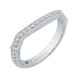 Round Diamond Wedding Band in 14K White Gold