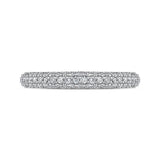 Round Diamond Wedding Band in 14K White Gold