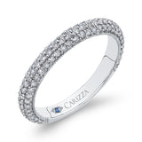 Round Diamond Wedding Band in 14K White Gold