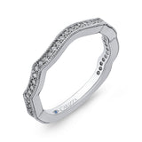 Round Diamond Wedding Band in 14K White Gold