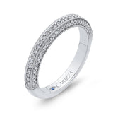 Round Diamond Half-Eternity Wedding Band in 14K White Gold