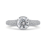 Split Shank Round Diamond Engagement Ring in 14K White Gold (Semi-Mount)