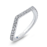 Round Diamond Wedding Band in 14K White Gold