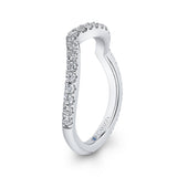 Round Diamond Wedding Band in 14K White Gold