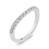 Round Diamond Wedding Band in 14K White Gold
