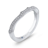 Round Diamond Half-Eternity Wedding Band in 14K White Gold