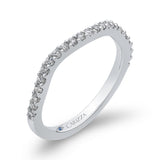 Round Diamond Wedding Band in 14K White Gold