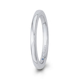 Plain Wedding Band in 14K White Gold