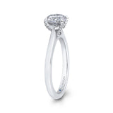 Round Diamond Classic Engagement Ring in 14K White Gold (Semi-Mount)