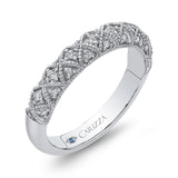 Round Diamond Half-Eternity Wedding Band in 14K White Gold