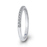Round Diamond Wedding Band in 14K White Gold
