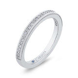 Round Diamond Half-Eternity Wedding Band in 14K White Gold