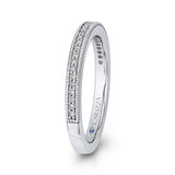 Round Diamond Half-Eternity Wedding Band in 14K White Gold