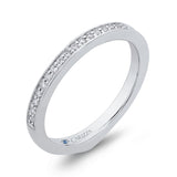 Round Diamond Half-Eternity Wedding Band in 14K White Gold