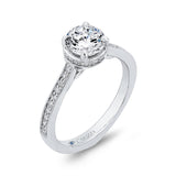 Round Diamond Engagement Ring in 14K White Gold (Semi-Mount)