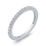 Round Diamond Wedding Band in 14K White Gold