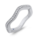 Round Diamond Wedding Band in 14K White Gold