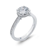 Round Diamond Engagement Ring in 14K White Gold (Semi-Mount)